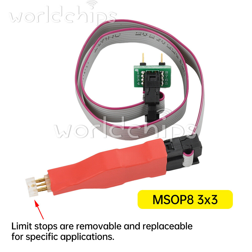 TSSOP8/MSOP8 Chip Spring Pin Burn Read Write Test Probe w/Program Download Cable