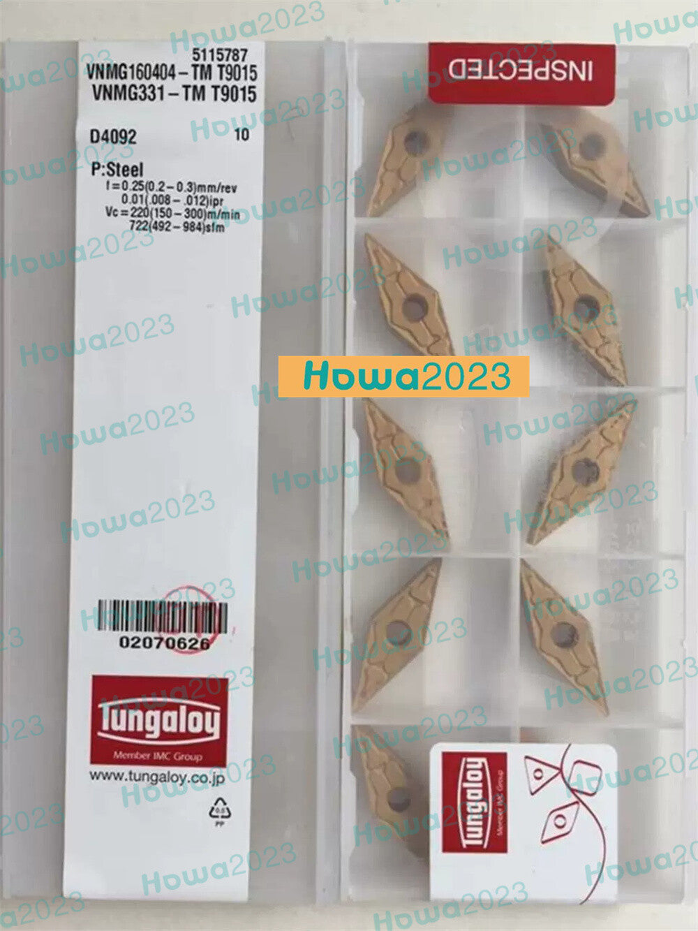 10Pcs/Box Tungaloy VNMG160404-TM T9025 VNMG331-TM  Carbide inserts turning blade