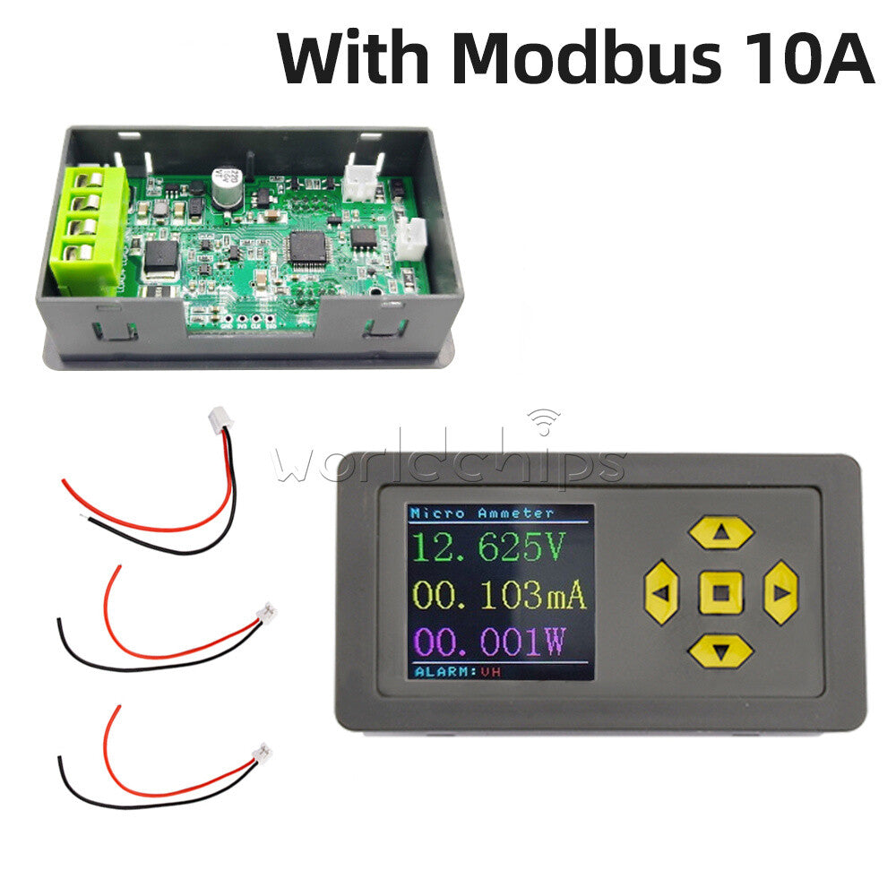 DC7-24V 3A 10A Voltage Current Power Voltmeter Ammeter LCD Display With Modbus