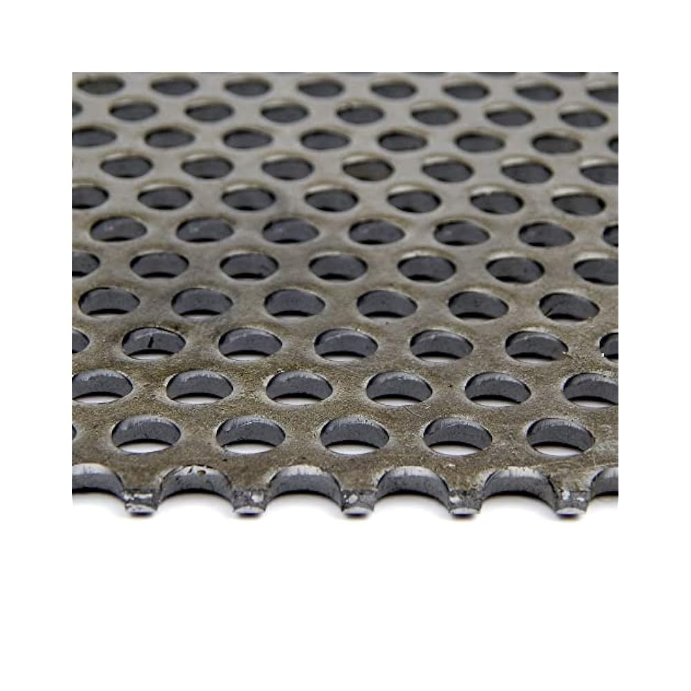 A36 Carbon Steel Perforated Sheet, 24"x24", 20 Gauge, 0.125" Holes