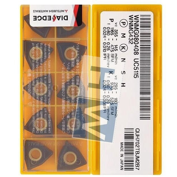 Box/10PCS Mitsubishi CNC Blade WNMG080408 UC5115
