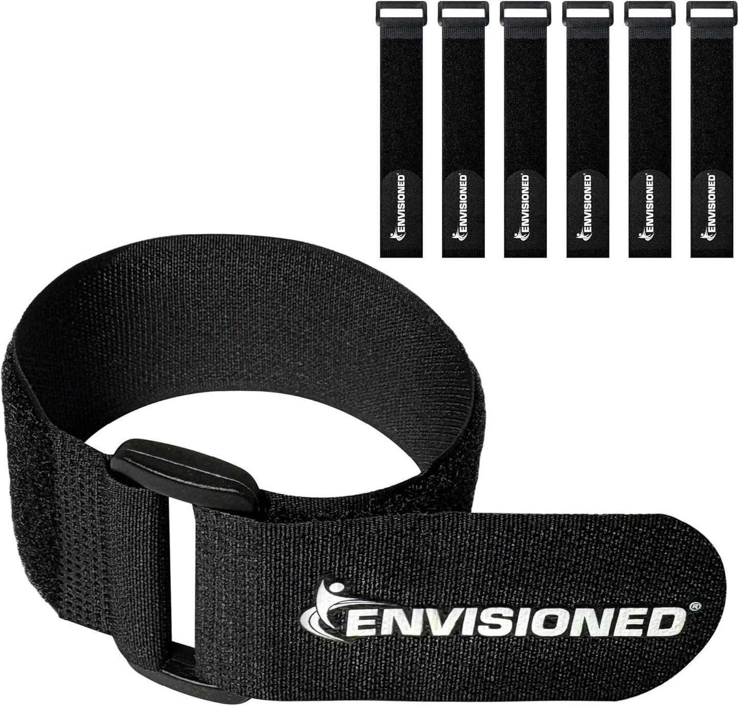 Reusable Cinch Straps 2" X 40" - 6 Pack, Multipurpose Strong Gripping, Quality H