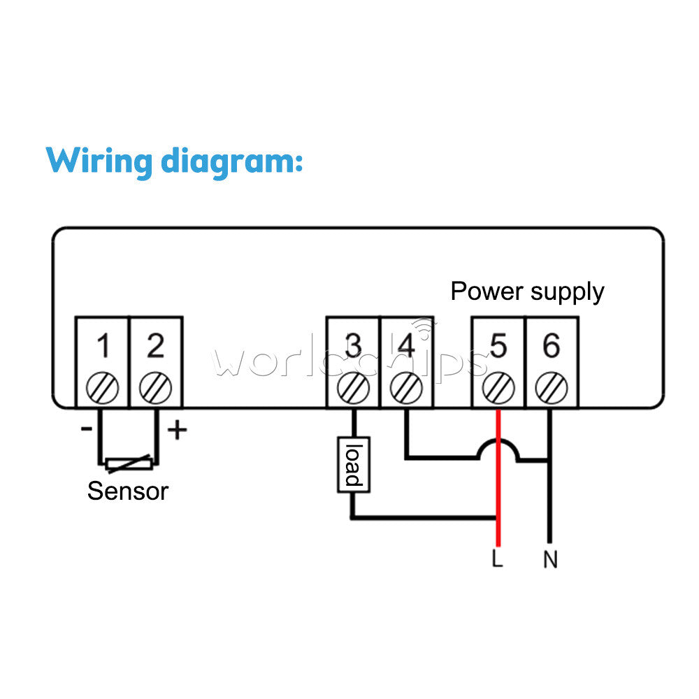 AC 220V Dual Display Digital Temperature Thermostat Controller 0~999℃ + K Senser