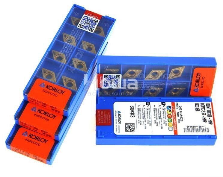 10Pc/Box KORLOY DCMT11T308-HMP NC3030 DCMT32.52-HMP Carbide Insert Turning Blade