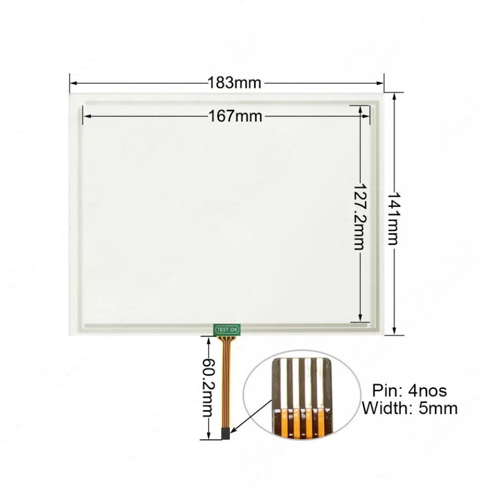 AMT9556 AMT 9556 Touch Screen Panel Glass for AMT9556 AMT 9556