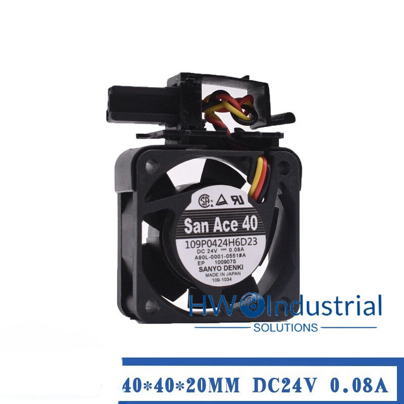 Sanyo A90L-0001-0551 #A 109P0424H6D23 24V 0.07A 4CM Fanuc System Fan