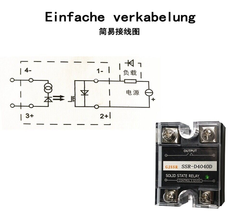 1Pcs  For solid state relay 400V DC control DC relay SSR-D4040D 40A