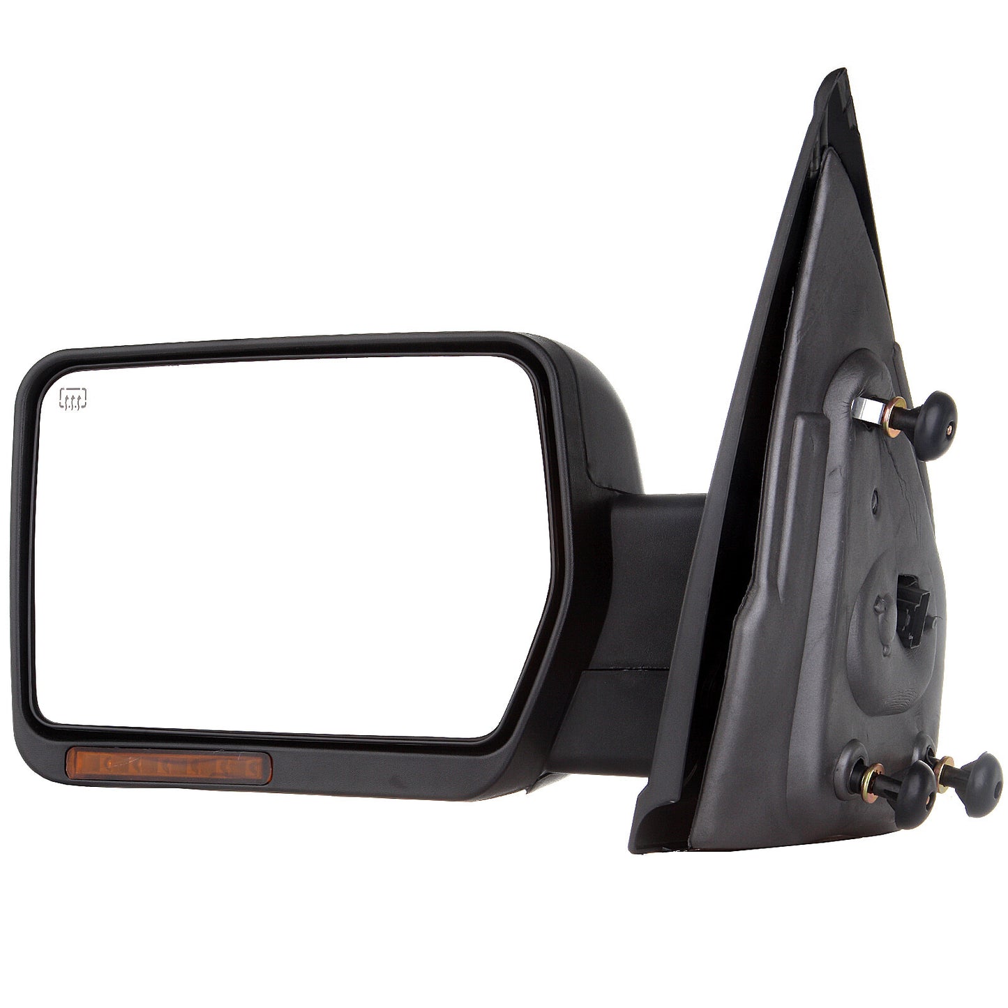 Drive Side Tow Mirror For 04-14 Ford F150 Chrome Power Heated Puddle Signal Lamp