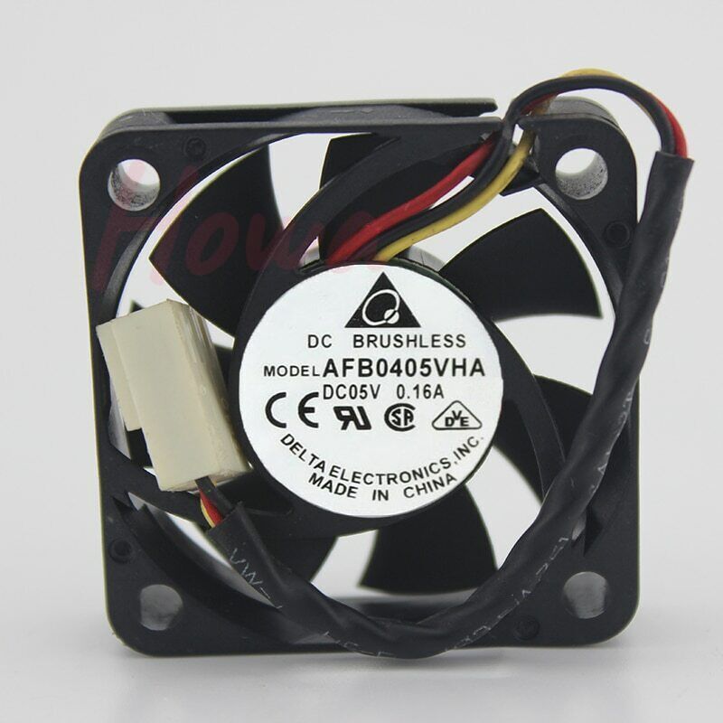 Delta Electronics AFB0405VHA Square Server Fan DC 5V 0.16A 40X40X10mm 3-wire