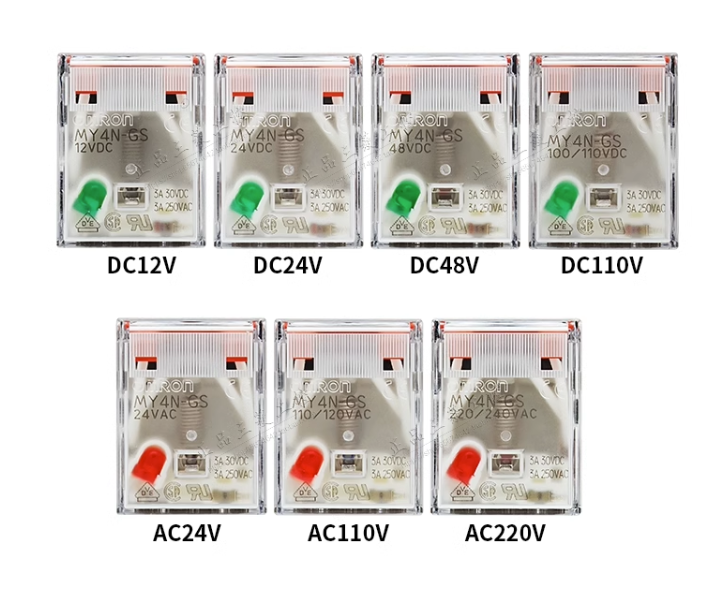 10× Omron Intermediate Relay MY4N-GS DC/AC 12V 24V 110V 220V 6A 14Pins
