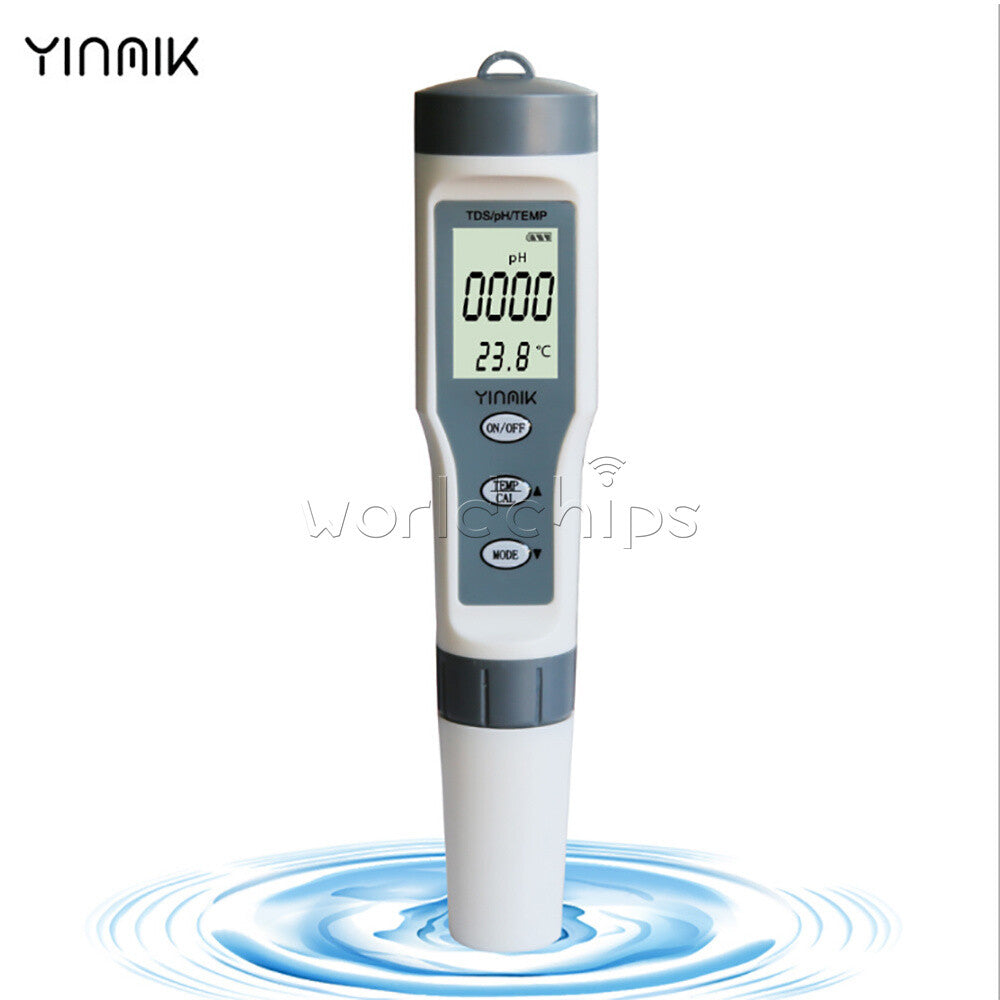 Digital PH/EC/TDS/TEMP Tester Water Quality Monitor Water pH Tester