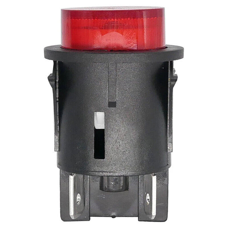 PS18-16 4Pin 16A 250VAC Double Row Power Round Red Lamp ButtonSwitch
