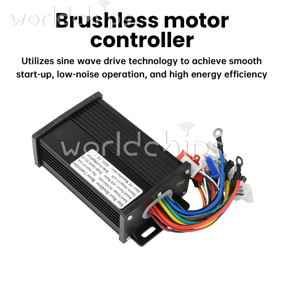 36V 48V 64V 450W Sine Wave 3-Mode 9-Tube MOS Silent Brushless Motor Controller