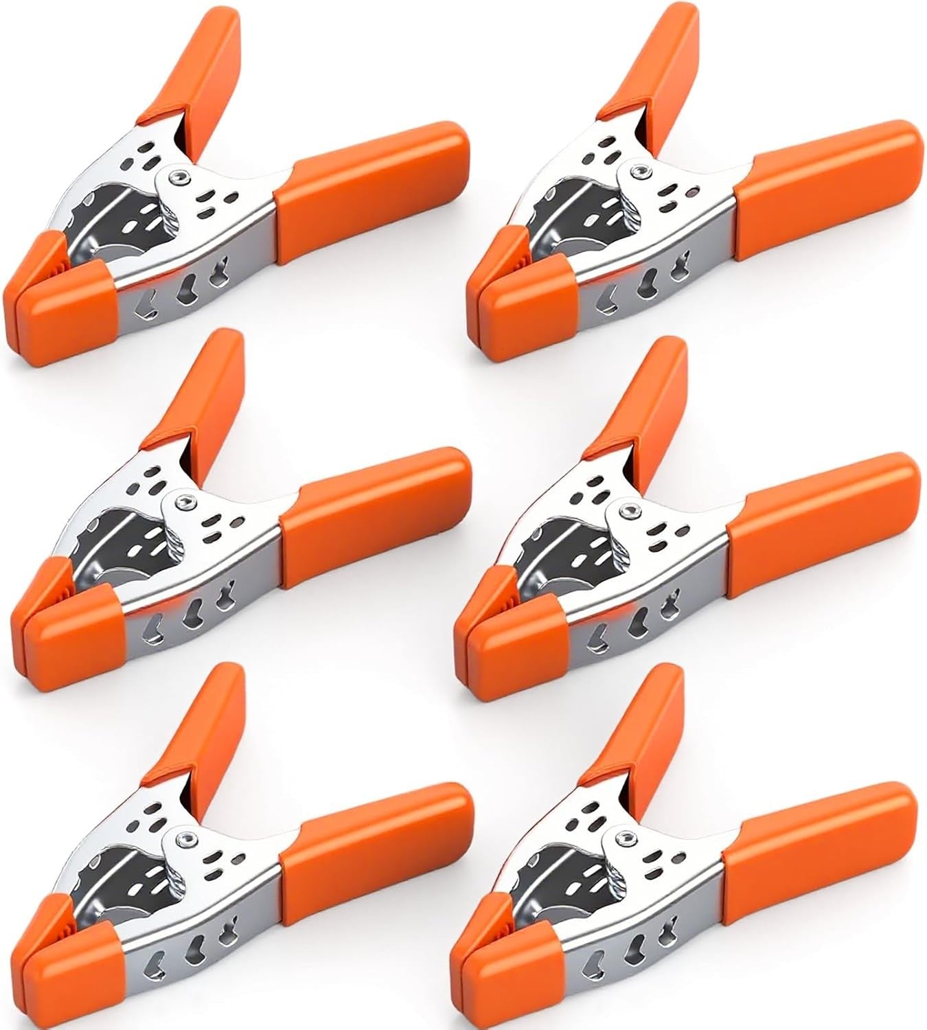 6-Piece 6" Inch Spring Clamp, Heavy Duty Spring Metal Spring Clamps, 2.5"-Inch J