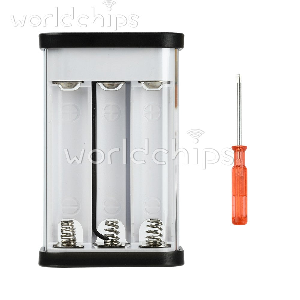22.5W Transparent Power Bank Case 6/12-Cell 18650 Battery Box PD Power Bank Kit