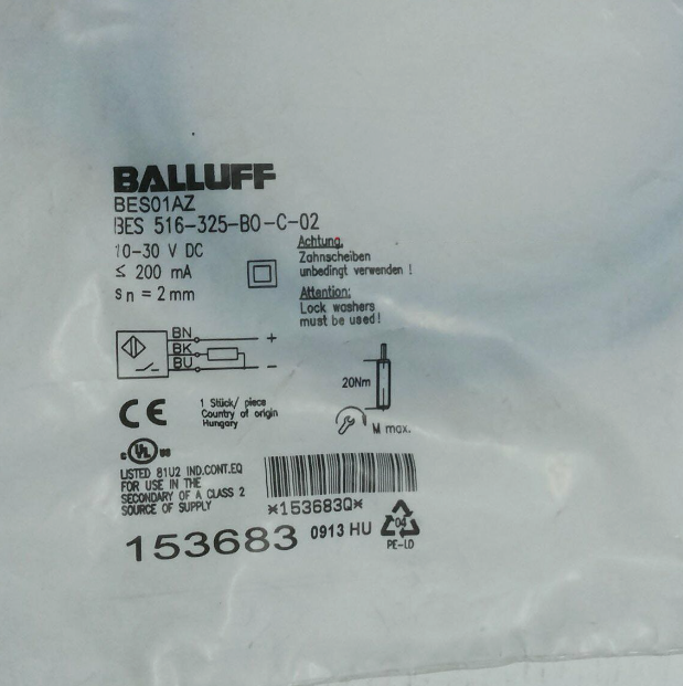 BALLUFF BES 516-325-BO-C-02（BES01AZ）Inductive Standard Sensors PNP