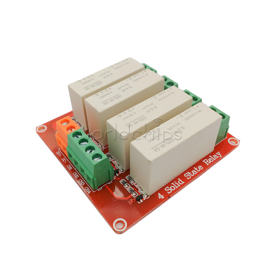5A 2/4/8Channels High Level Trigger DC Solid-State Relay Module Single-Phase
