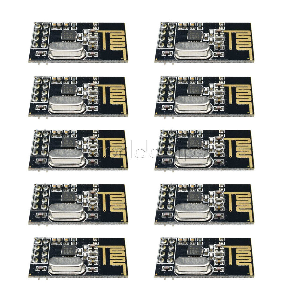 10PCS NRF24L01+ 2.4GHz Wireless 8Pin Transceiver Module DIY For Arduino