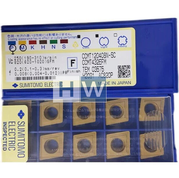 Box/10PCS SUMITOMO CNC Blade CCMT120408N-SC AC820P