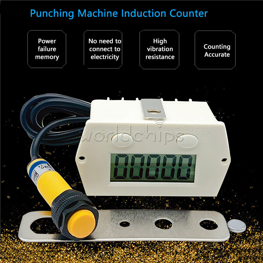 Electronic Counter Digital 0~999999/99999 Industrial Magnetic Inductive Counter