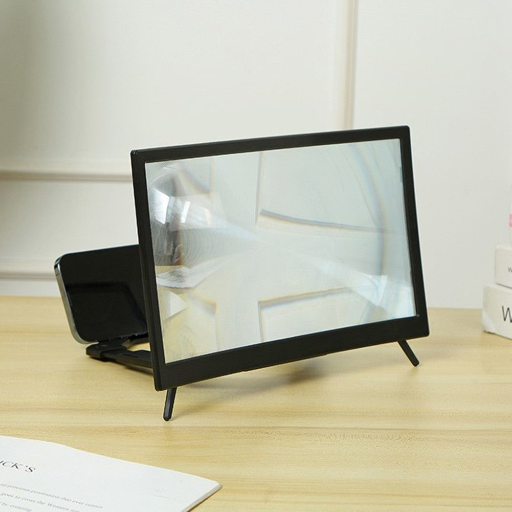 Portable Phone Screen Magnifier with Curved HD Lens and Rubber Anti Slip Pad