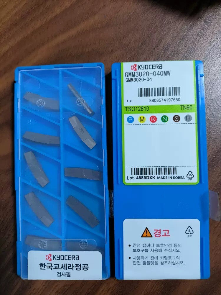 10pcs/Box Kyocera GMM3020-040MW TN90 Grooving Blade Carbide Inserts