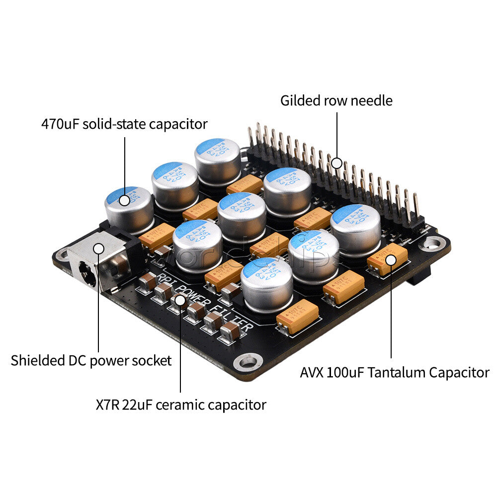 Power Filter Purge Board Compatible For Raspberry Pi DAC Audio Decoder Board