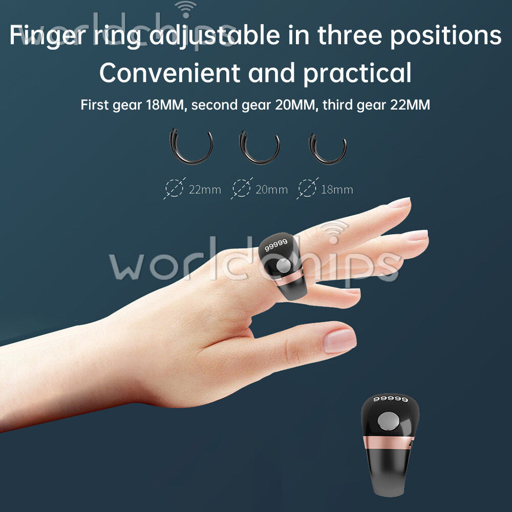 Digital Finger Tally Counter Ring Counting Multi-Channel Counter w/ self-locking