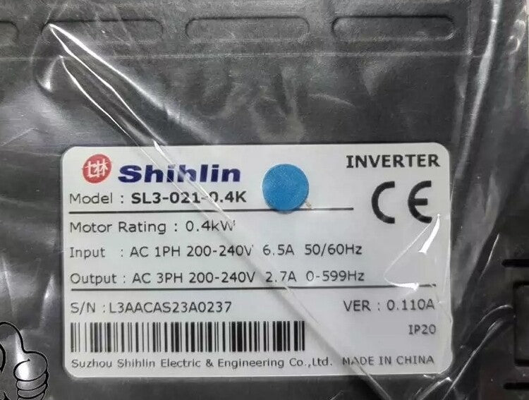 1/piece  Shihlin Frequency Converter SL3-021-0.4K 220V 400W Inverter