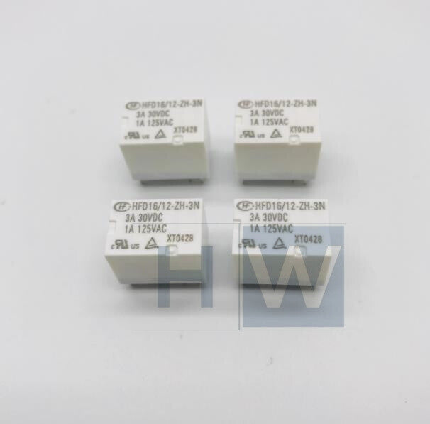 10Pcs Hongfa Relay HFD16-12-ZFH-3N HFD16-12-ZH-3N 1A 125VAC Normally Open 4-pin