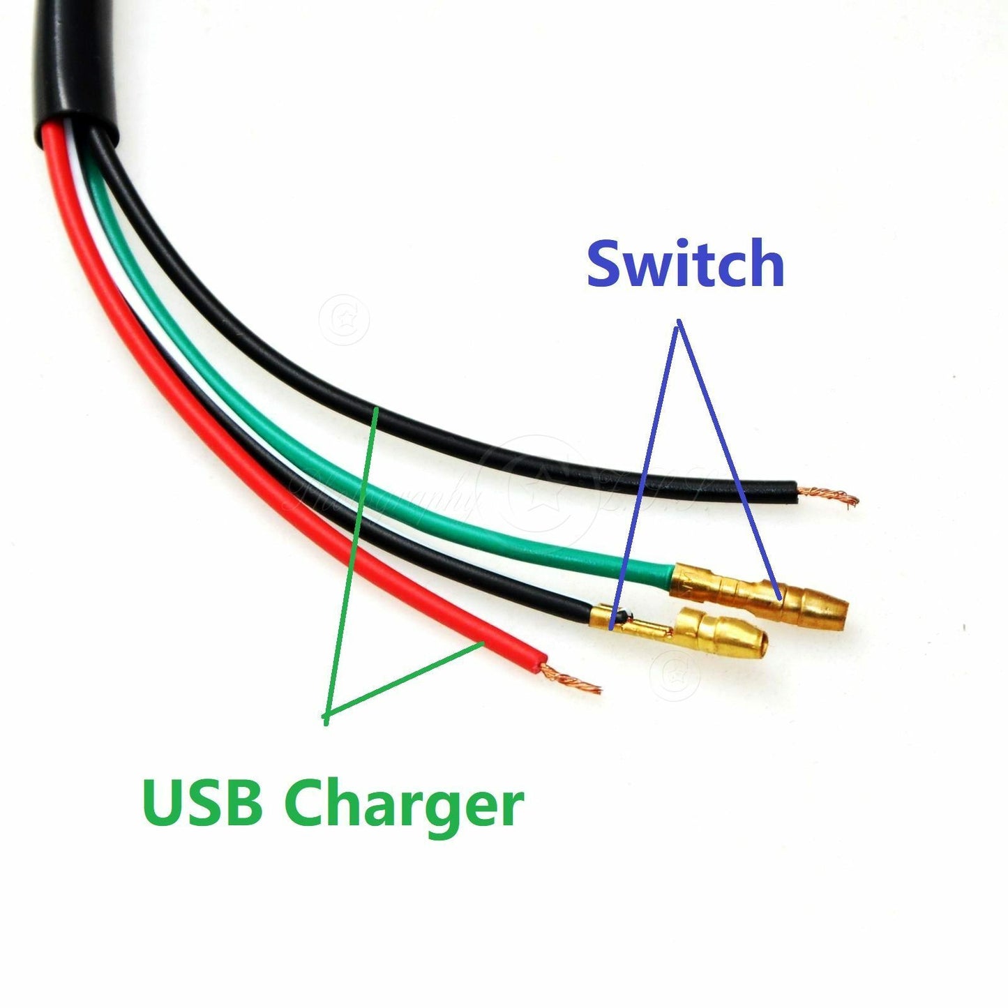 Double Flash Switch & 5V 2A USB Charger For e-Bike Motorcycle Modification DIY