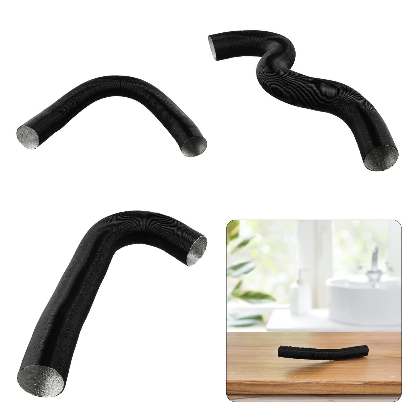 High Performance 60mm Aluminium Foil Air Intake Hose with Shock Resistance