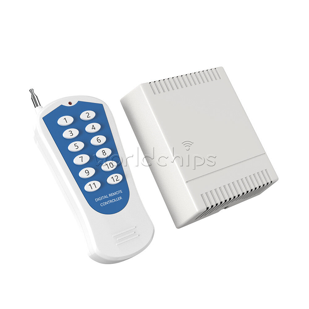 12V 10A relay 12-CH wireless Programable RF Remote Control Transmitter+Receiver