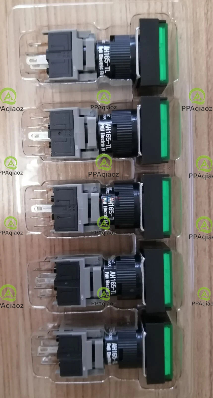 5pcs For Green Pushbutton Command Switch 24VDC LED For FUJI AH165-TLG11E3  #