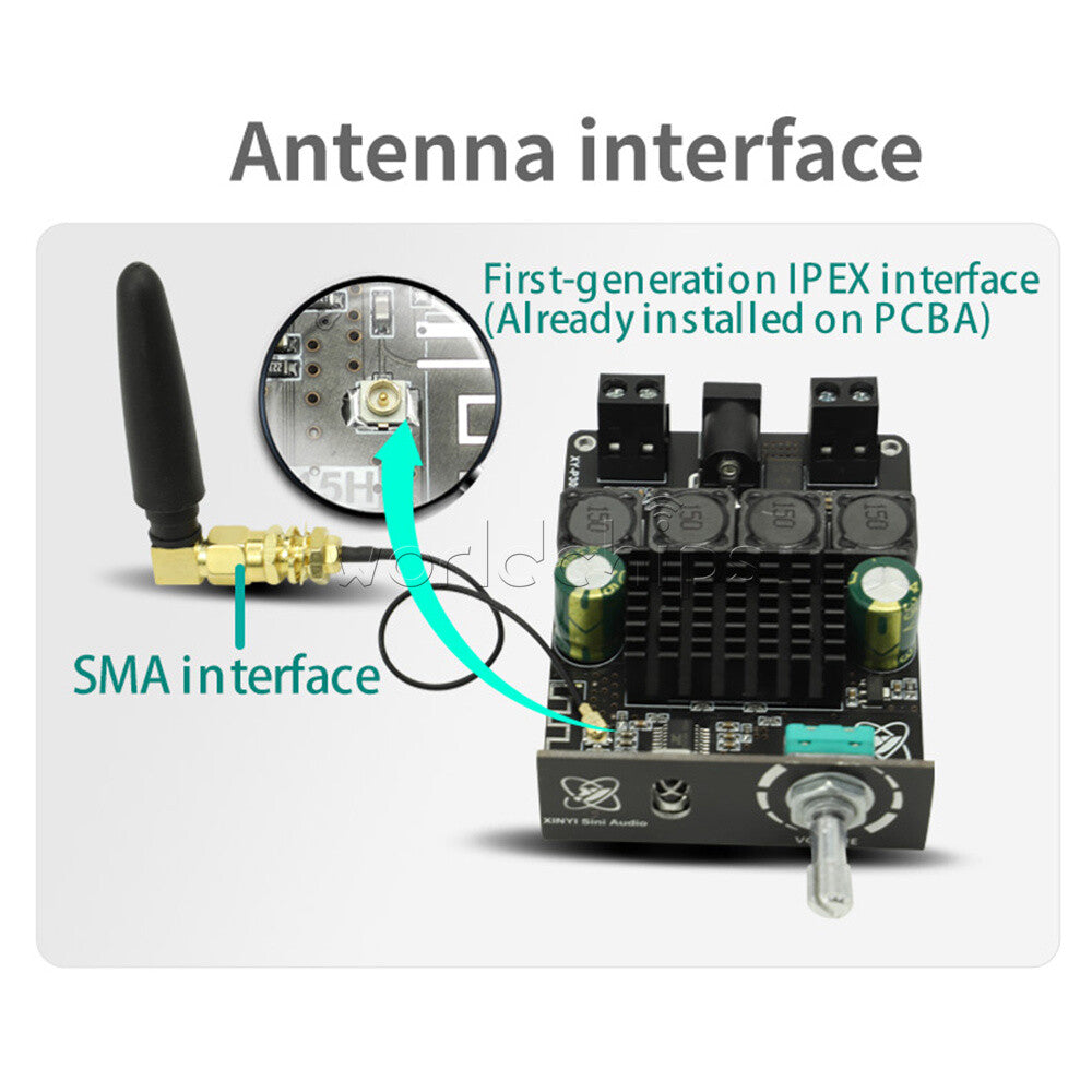 50W*2 Stereo Bluetooth HI-FI Digital Amplifier Board TPA3116 With Remote Control
