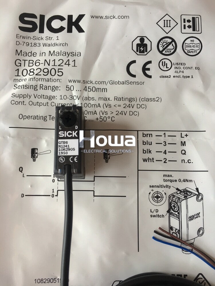 Optoelectronic Sensor GTB6-N1231 GTE6-N1231 GTB6-N1241 GTB6-P1231 GTE6-P1231