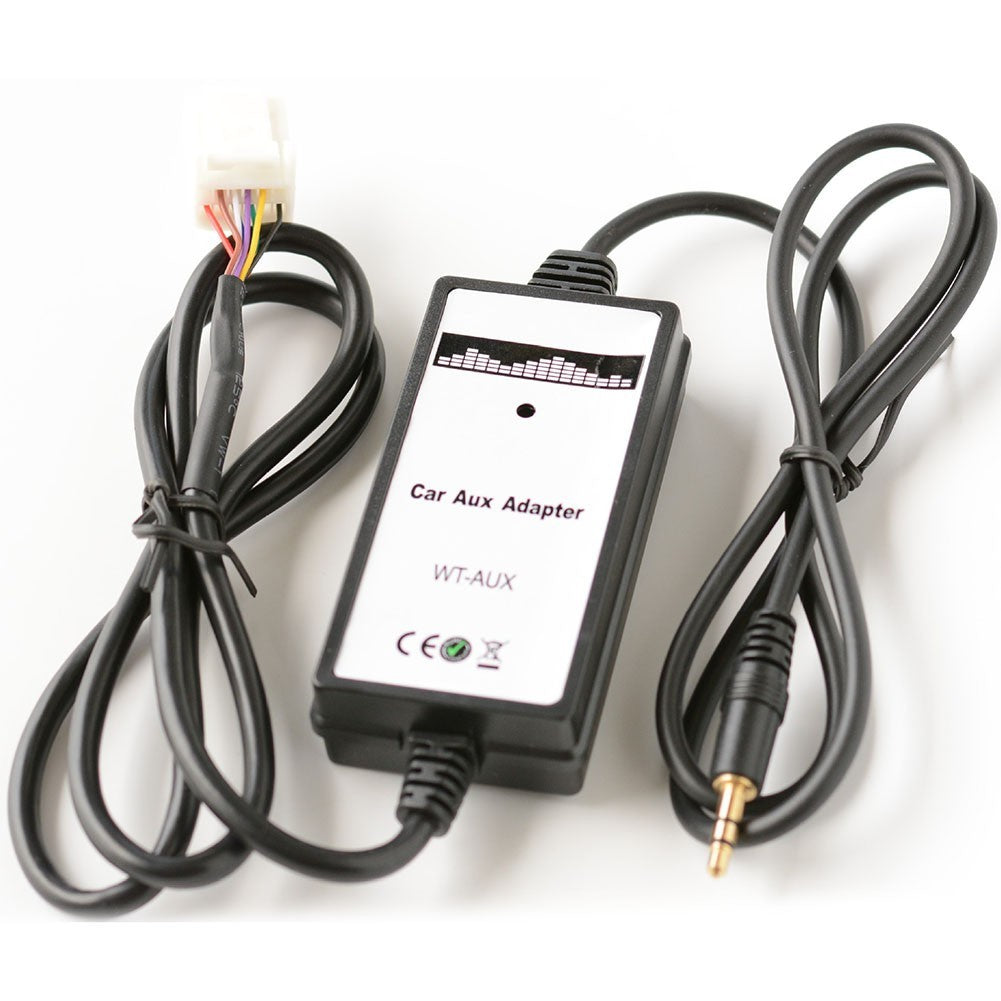 WMA Decoder AUX Adapter 12V DC Audio 3.5mm Car Music Interface Adapter