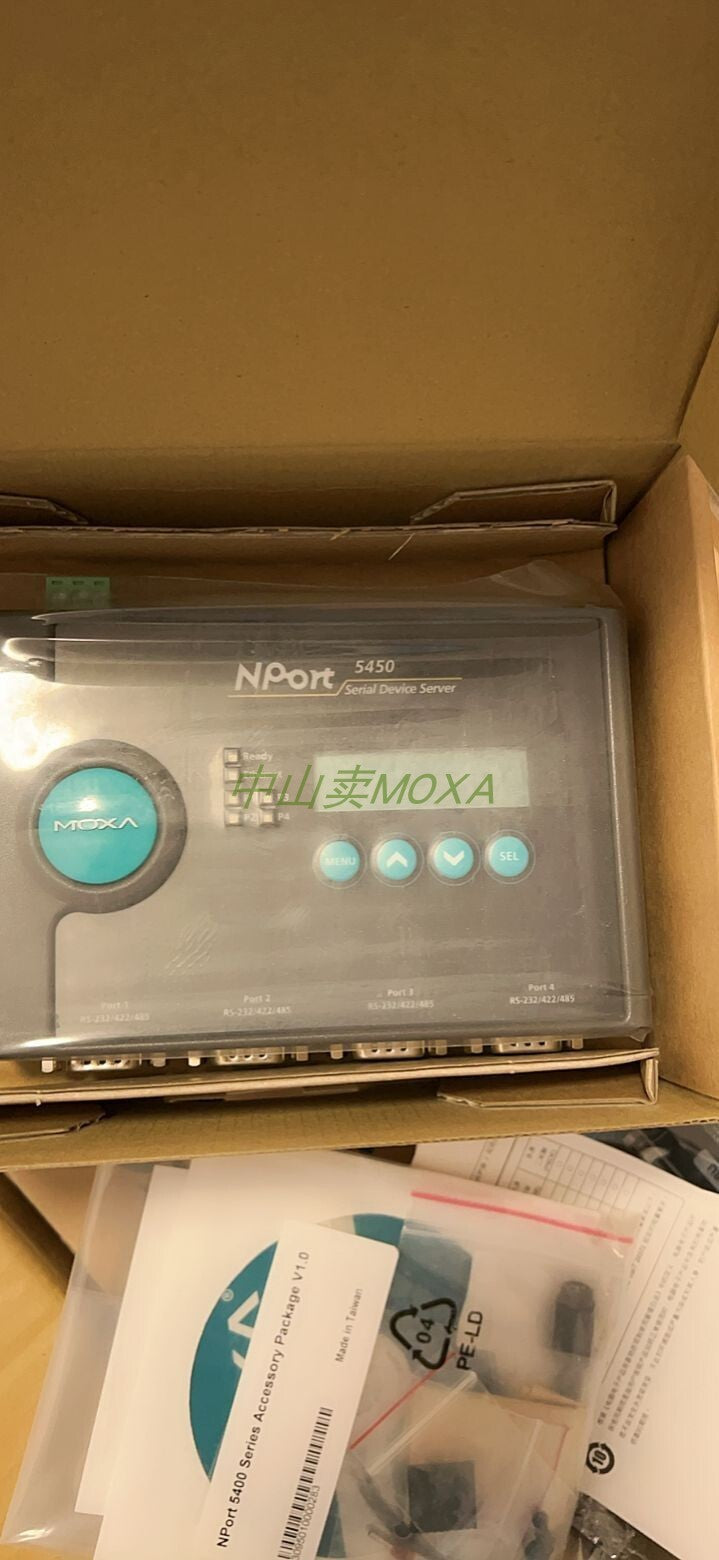 1pcs  MOXA NPort 5450 4-port RS-232/422/485 Server