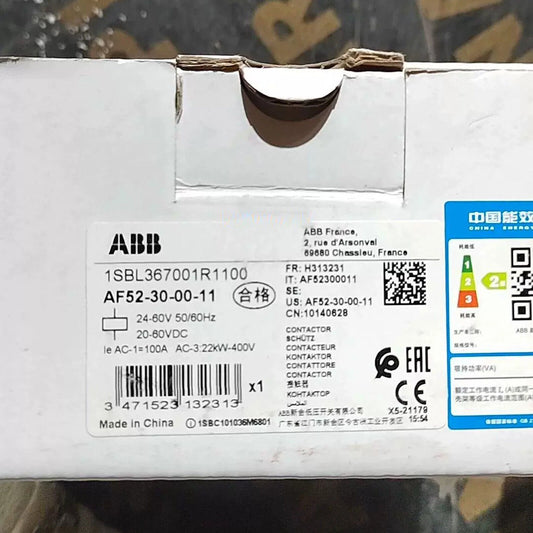 one ABB Contactor AF52-30-00-11 24-60V50/60HZ 20-60VDC