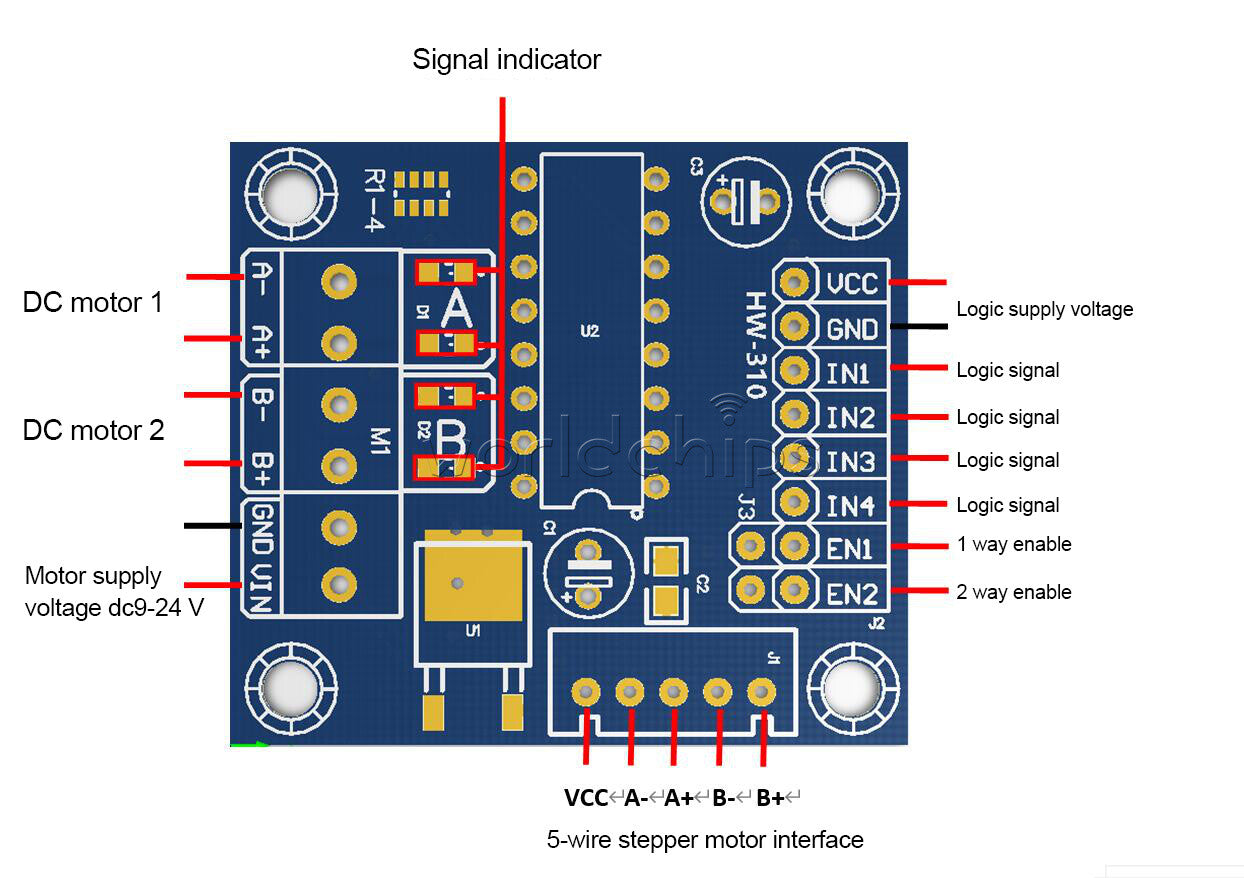 10PCS Mini L293D Module Expansion Board Motor Driver Shield For Arduino UNO