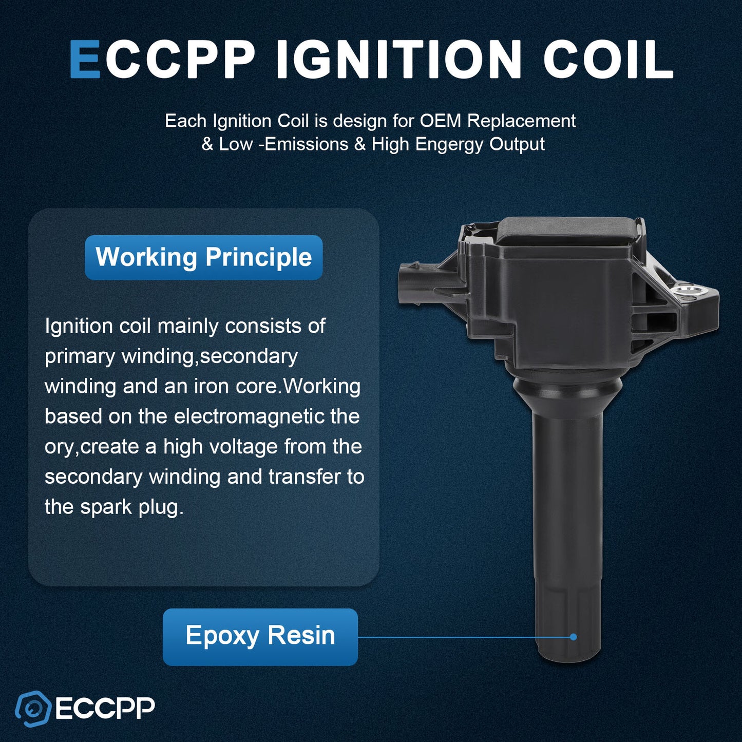 ECCPP 4 Ignition Coils For 13-14 Subaru Legacy Outback 2.5L H4 XV Crosstrek 2.0L