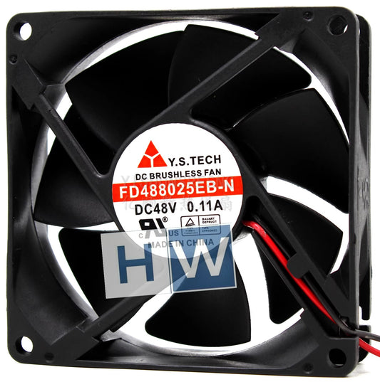 1PC  Y. S.TECH  FD488025EB-N DC48V 0.11A 8CM 8025 Cooling Fan 2-wire
