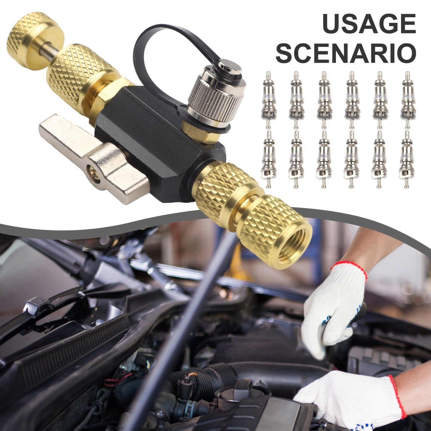 20 Microns Vacuum Valve Core Removal Tool for 14 and 516 Size Valve Cores