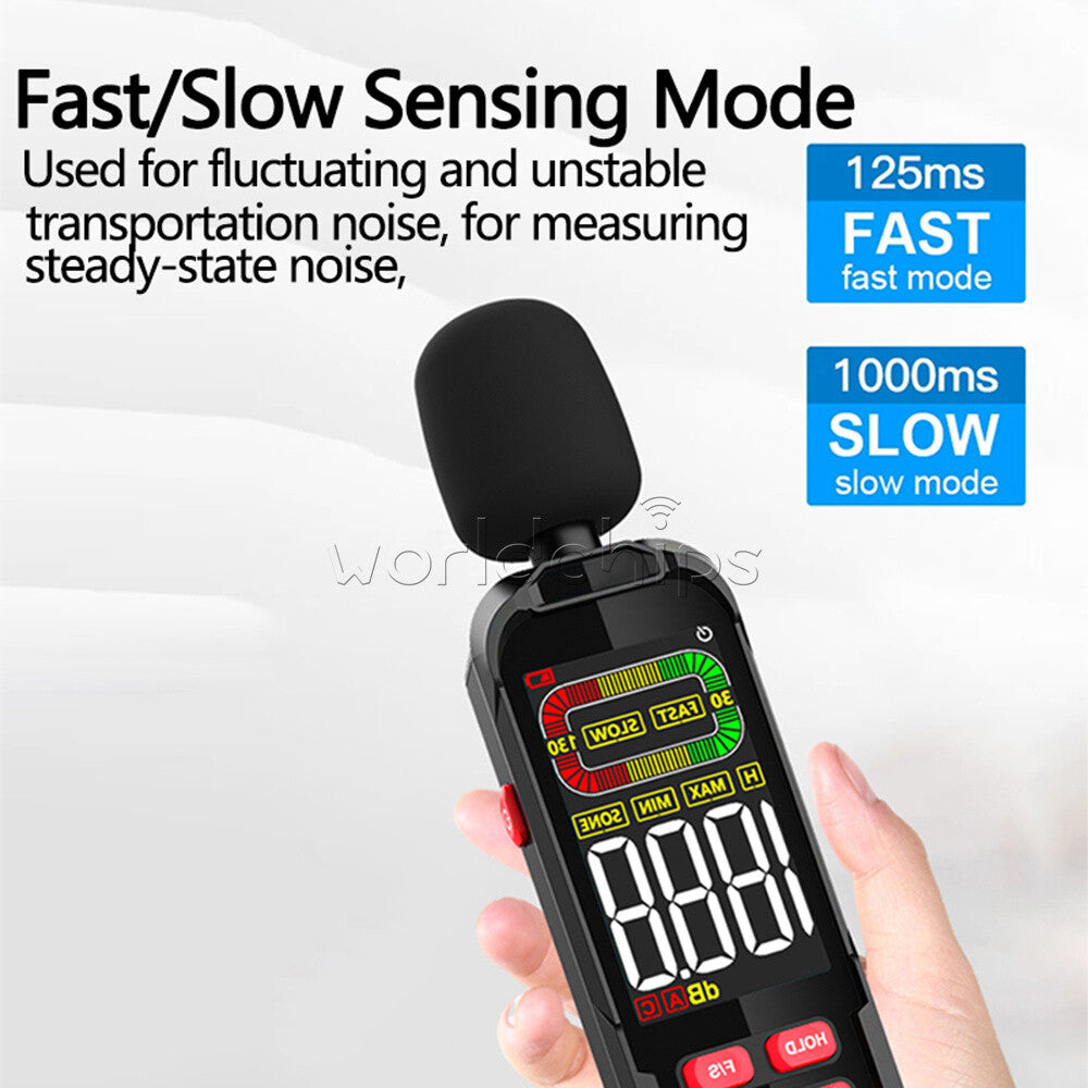 Sound Level Meter Digital LCD Display Noise Tester Measurement 30-130DB Decibel