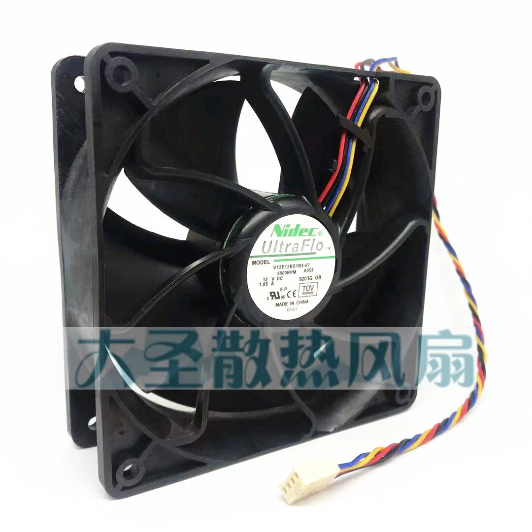 1pc Nidec Cooling Fan V12E12BS1B5-07 12V 1.85A 4-wire 120*120*38mm