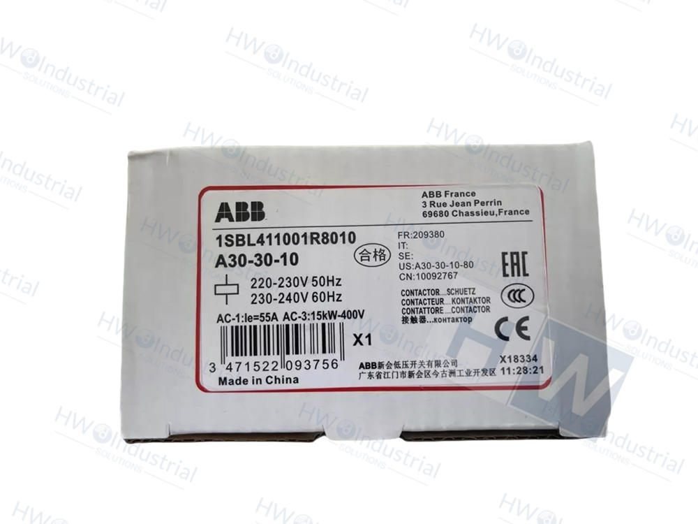 1/Piece A30-30-10 AC220V  ABB AC Contactor