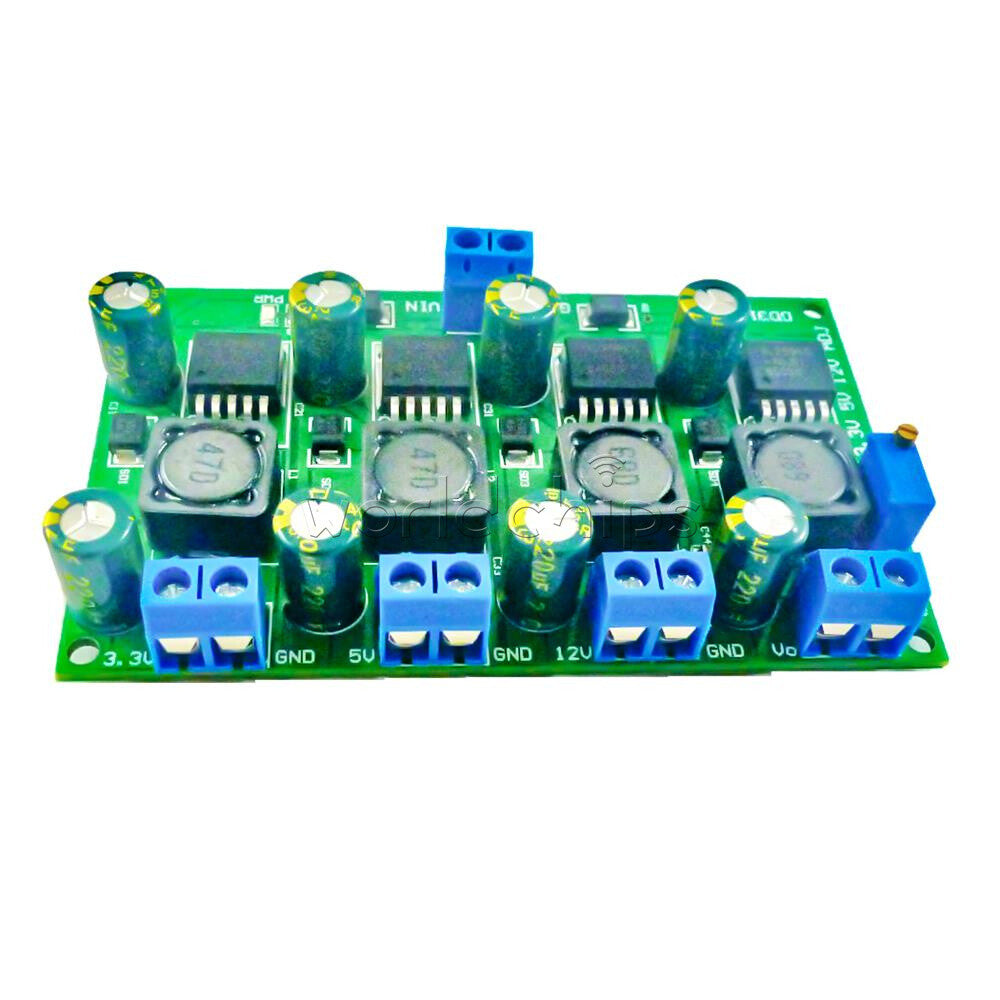 Adjustable 3.3V 5V 12V DC-DC Step-Down Buck Converter Power Module 3A 4 Channel
