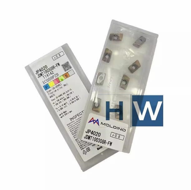 10PCS/box MOLDINO CNC Blade Milling Insert JDMT100308R-FW JP4020