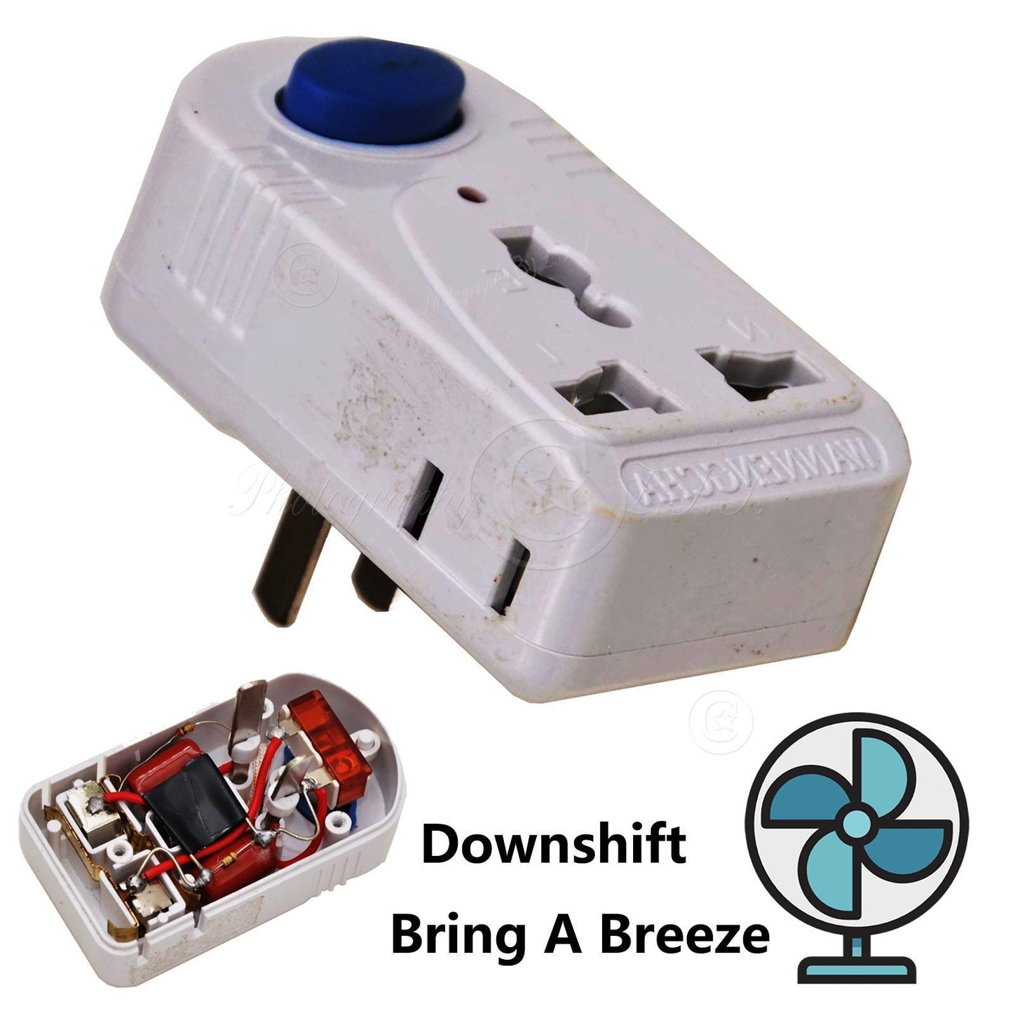 US/AU Plug 1To3 Socket Outlet Converter For Electric Fan Sleep Breeze Slow Down