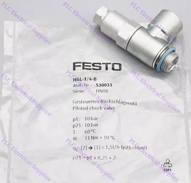 1PCS HGL-1/4-B  FESTO Check Valve HGL-1/4-B 530031 Fast Shipping / #P